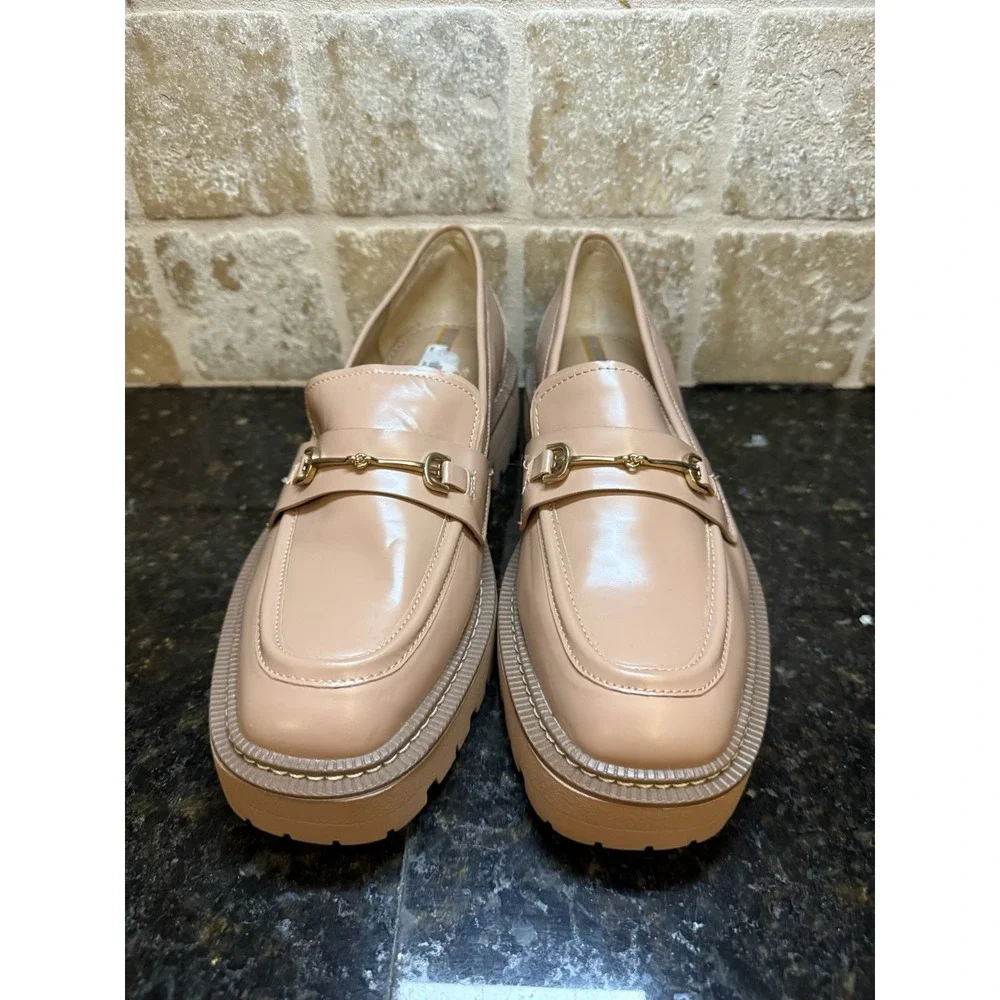Sam Edelman Laurs Platform‎ Lug Sole Slip On Shoes Women's Size 9.5 Tan Beige